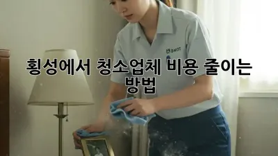 횡성에서 청소업체 비용 줄이는 방법