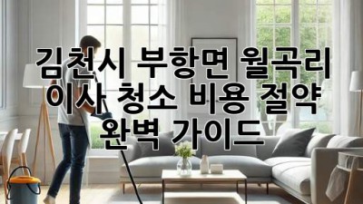 김천시 부항면 월곡리 이사 청소 비용 절약 완벽 가이드