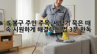도봉구 주민 주목! ✨ 세탁기 묵은 때, 속 시원하게 해결하는 법 (3분 완독)