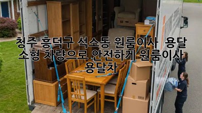청주 흥덕구 석소동 원룸이사? 🚚 용달 소형 차량으로 안전하게! #원룸이사 #용달차